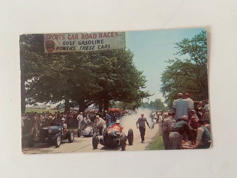 Bridgehampton Sports Car races Vintage Postcard: Bridgehampton Sports Car races Vintage Postcard