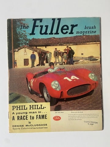 Phil Hill Ferrari Sportscar Fuller Brush Mgazine, 1950's and two Autoweek's (1 of 2)