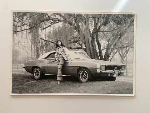 Camaro SS African American Woman Posing Oversize Print, 1970 Fashion: Camaro SS Woman Posing Oversize Print, 1970 Oversize Print, measures 12 x 18 inches