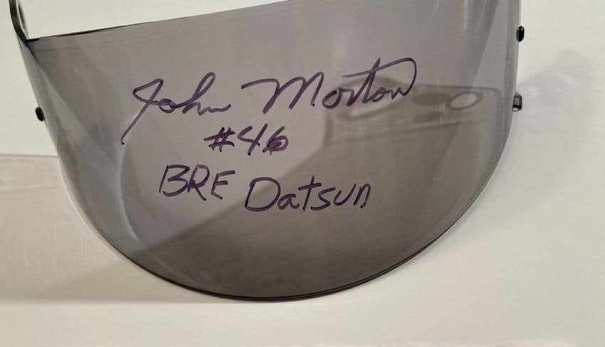 John Morton BRE Datsun Signed Visor - 2