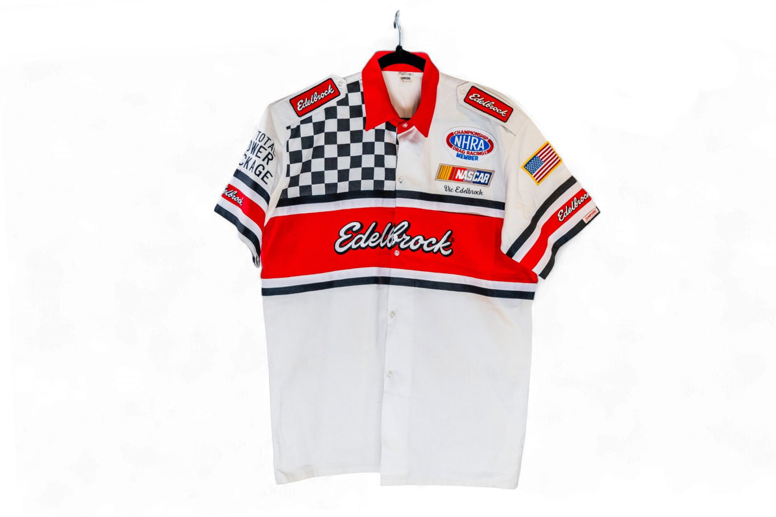 A Vic Edelbrock race team shirt, from the Edelbrock Museum Collection (1 of 2)