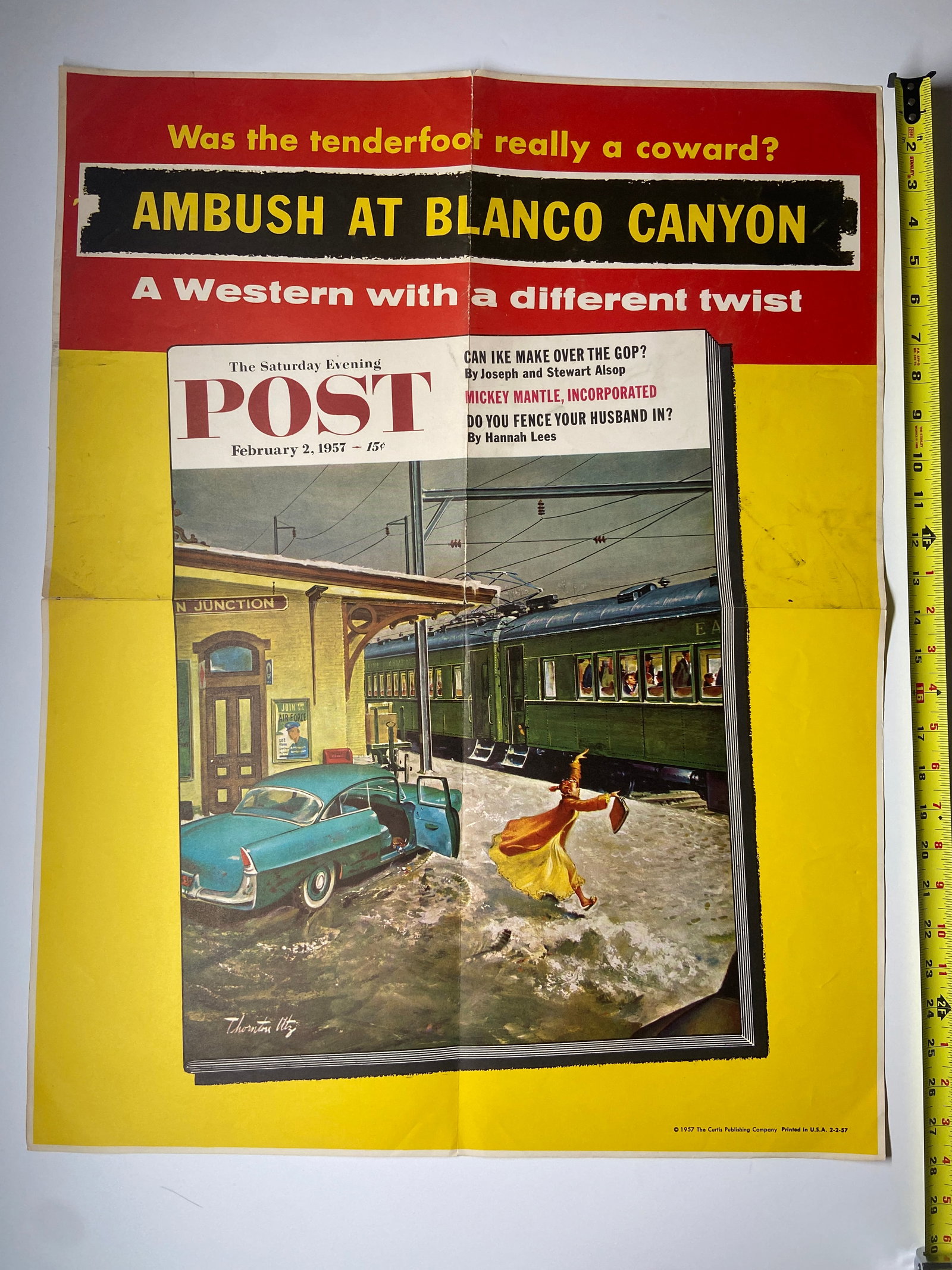 Saturday Evening Post Special Stone lLtho Poster1957 NO RESERVE (1 of 1)