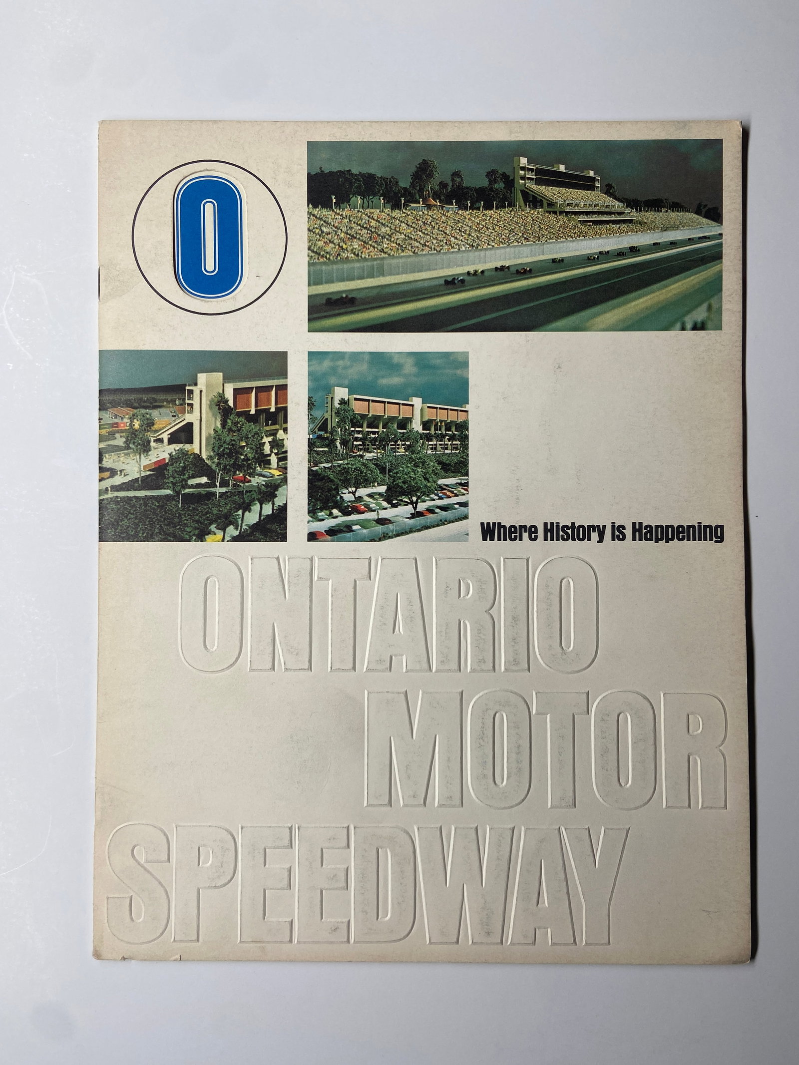 DONAHUE ANDRETTI GURNEY Ontario Motor Speedway Pre Opening Brochure 1969-70: Ontario Motor Speedway Pre Opening Brochure 1969-70 hgih quakity printing wieth full page illusttation AND SMALLER ONE OF DRIVERS DONAHUE ANDRETTI GURNEY SUPER RARE