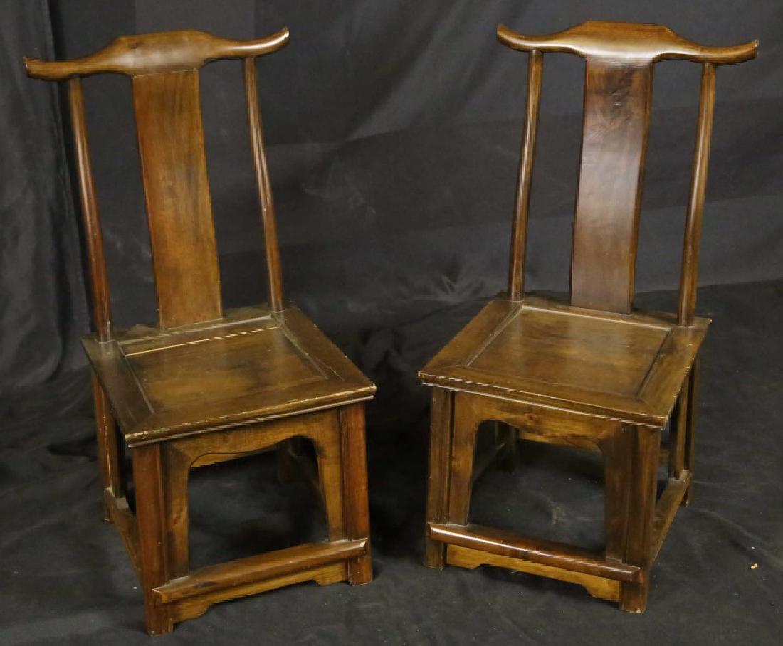 PAIR OF ANTIQUE CHINESE CHILD CHAIRS (1 of 1)