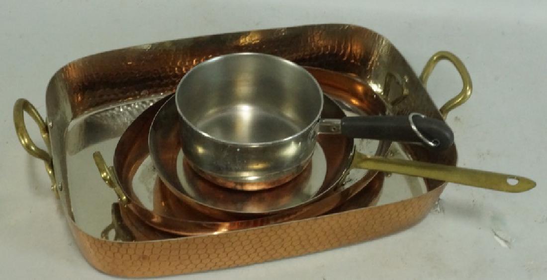 LOT OF FOUR COPPERWARE PANS (1 of 1)