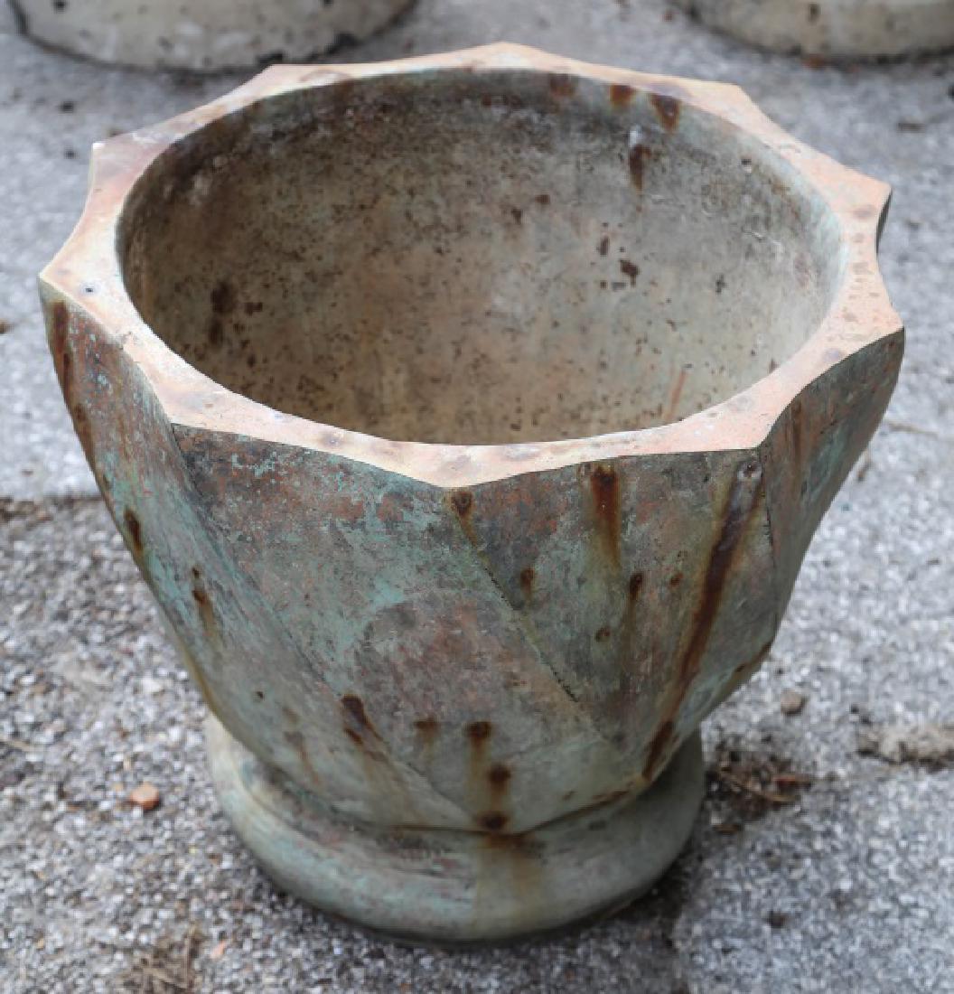 PAIR OF CAST BRONZE URNS (1 of 2)