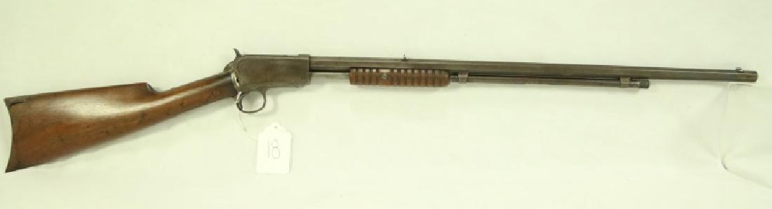 WINCHESTER 1890 .22 WRF RIFLE: WINCHESTER 1890 .22 WRF RIFLE. (USED FIREARM) CALIBER: .22 WRF SERIAL NUMBER: 45876 ANTIQUE