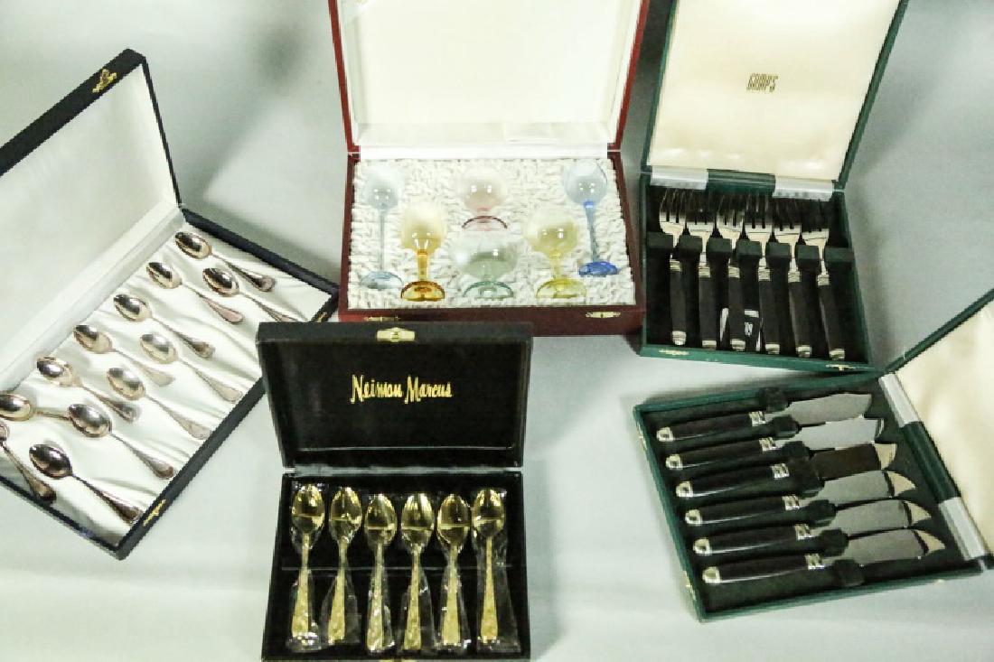 MIXED SILVER FLATWARE & GLASS LOT (1 of 1)