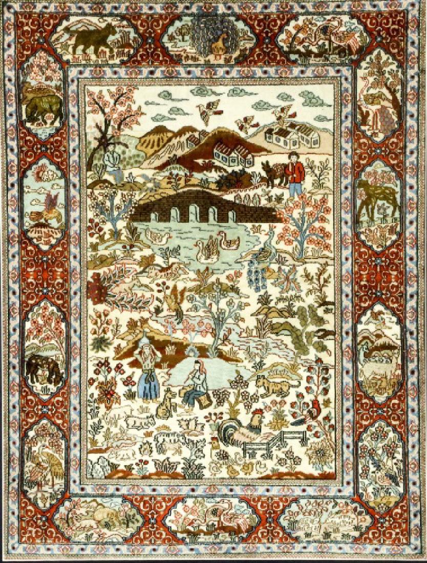 JOOL TAPESTRY SILK RUG NOW FRAMED. 1750 KNOTS PER (1 of 3)