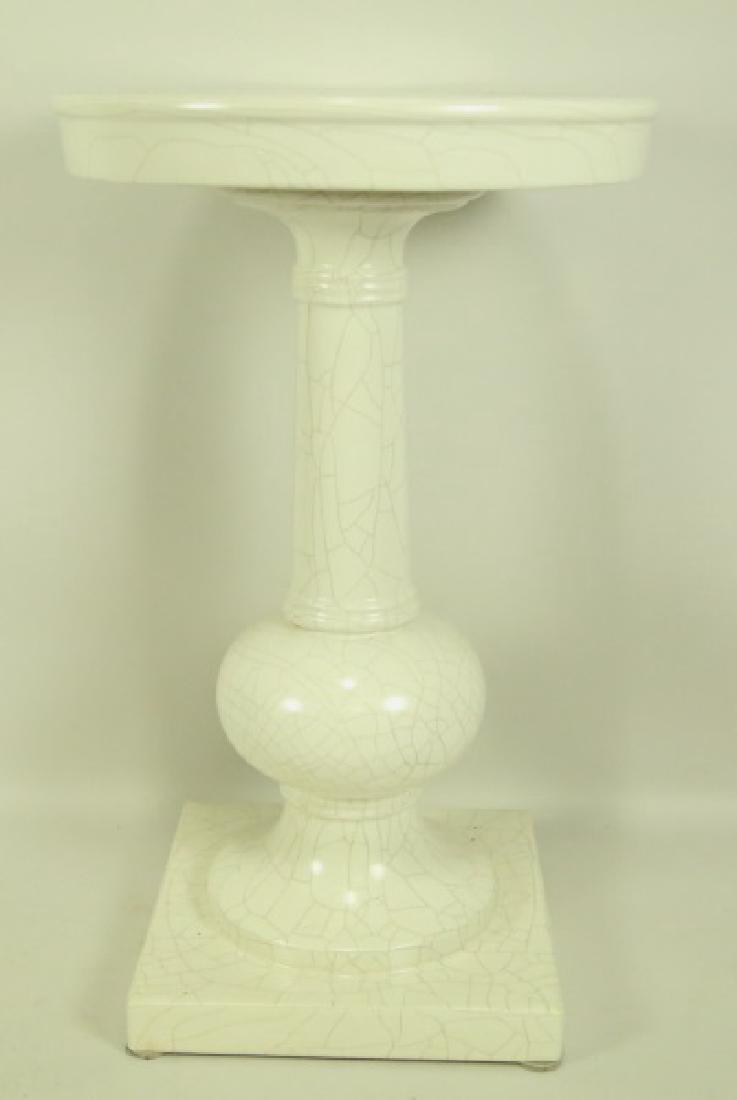 SMALL PORCELAIN PEDESTAL TABLE (1 of 1)