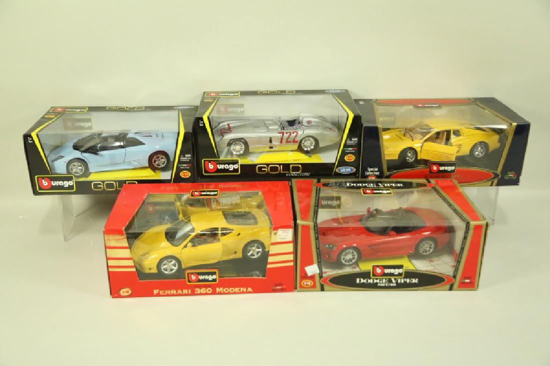 LOT OF 5 BURAGO 1:18 SCALE BURAGO DIECAST CARS (1 of 1)