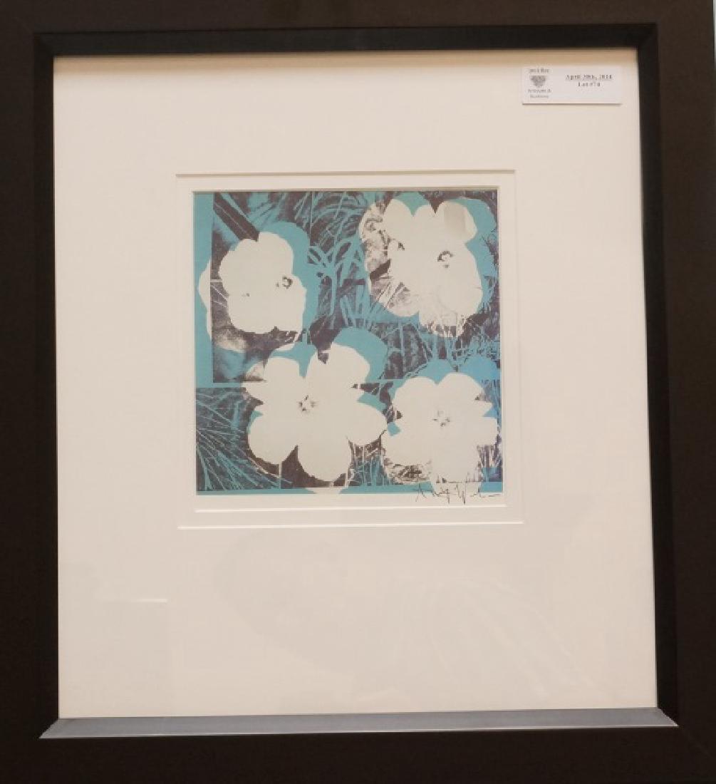 ANDY WARHOL "FLOWERS" SIGNED PRINT (1 of 7)