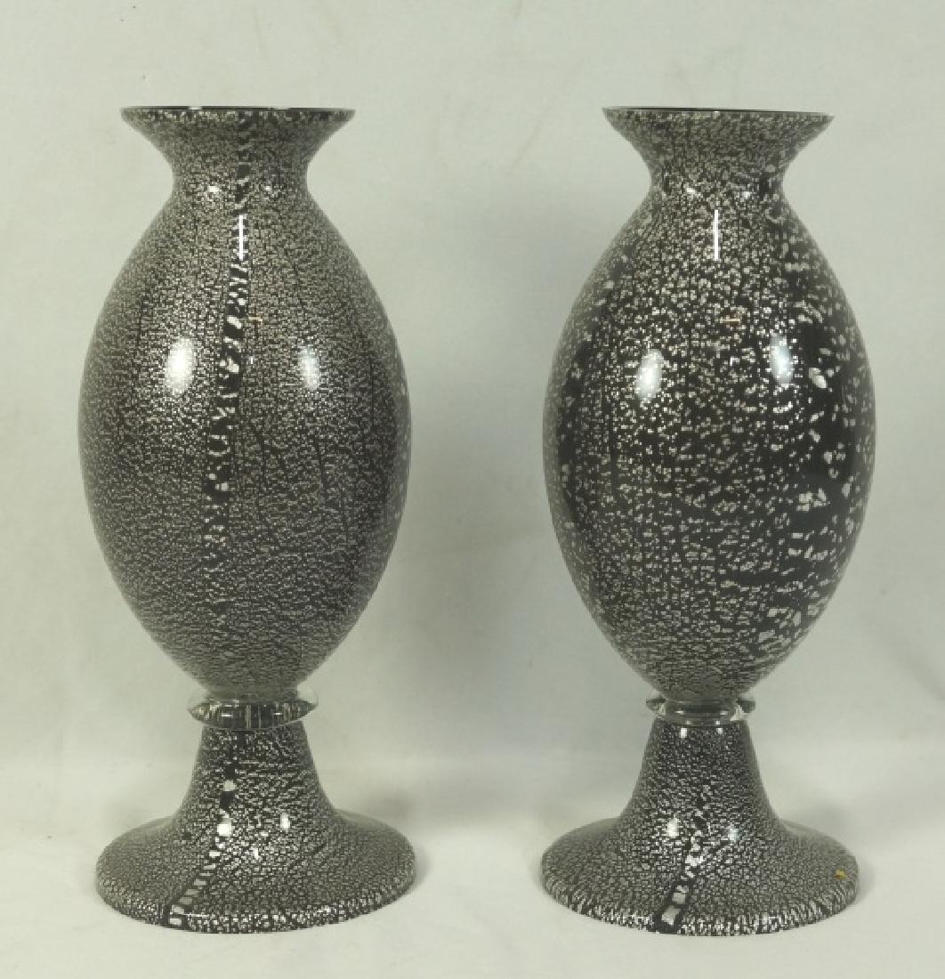 PAIR OF MURANO ART GLASS VASES (1 of 3)