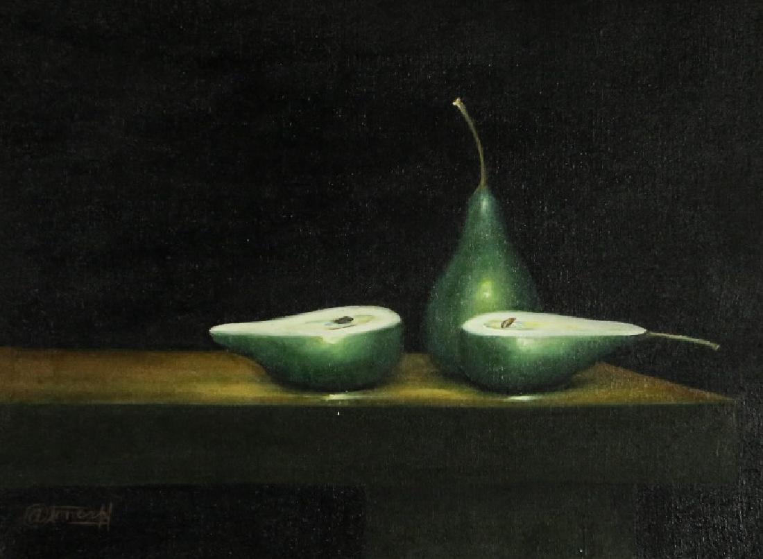 STILL LIFE PEARS PAINTING ON CANVAS (1 of 3)