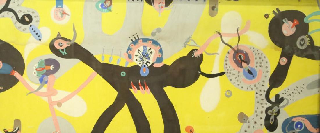 ERNEST TROVA "COMPOSITION" ACRYLIC ON BOARD: ERNEST TROVA "COMPOSITION" ACRYLIC ON BOARD. AUGUST 3 1948. PROVENANCE: MARISA DEL RE GALLERY. Height: 29 & 25 1/2 in. by Width: 60 1/2 & 57 in.