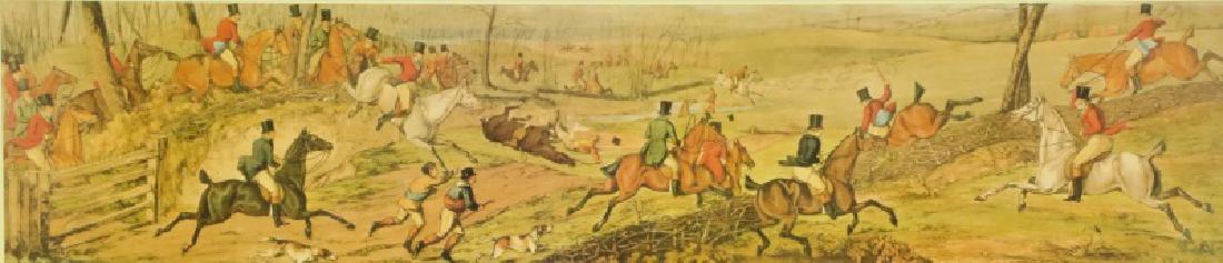 HUNT SCENE: HUNT SCENE Height: 19 & 7 in. by Width: 43 & 31 in.