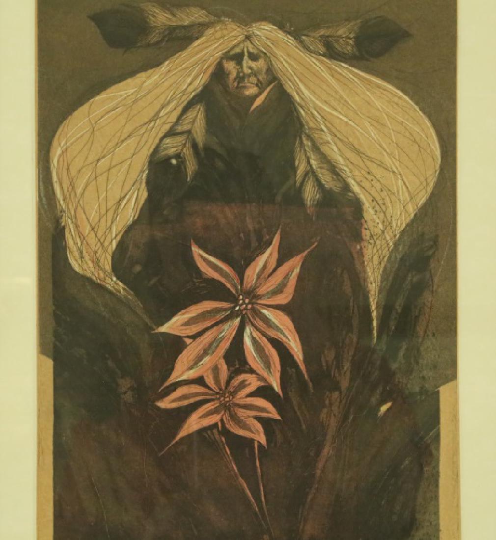 "NIGHT FLOWERS" SIGNED & NUMBERED PRINT, 1988 (1 of 5)