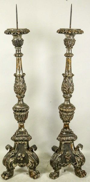 PAIR OF 18th CENTURY ITALIAN PRICKET STICKS (1 of 3)