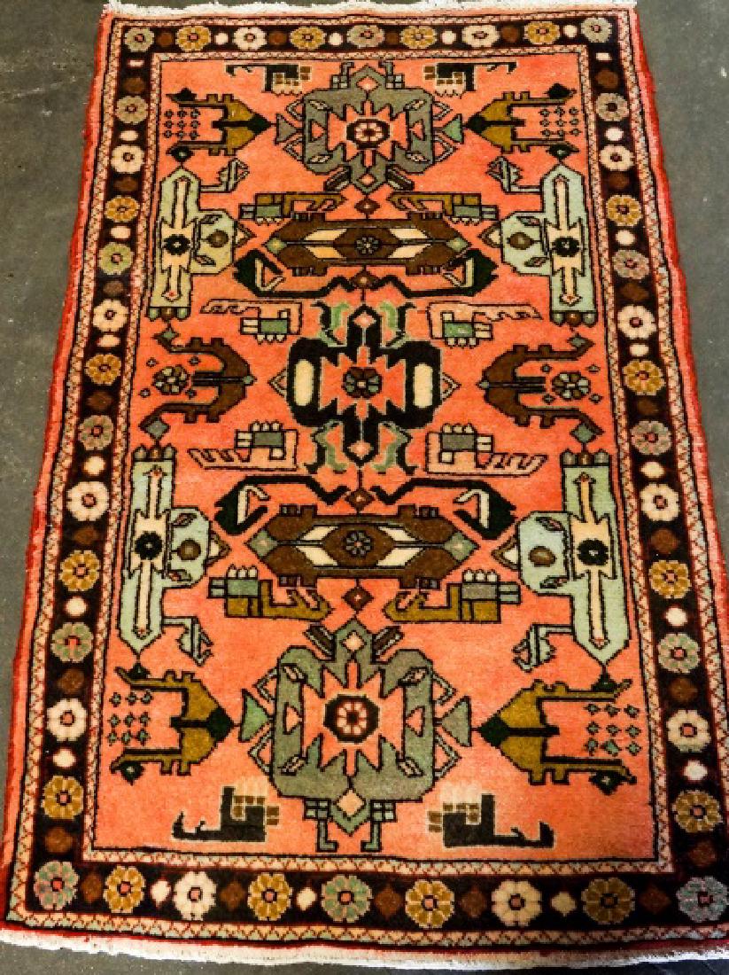 ANTIQUE PERSIAN JOZAN RUG: ANTIQUE PERSIAN JOZAN RUG. Height: 4 ft. 0 in. by Width: 2 ft. 6 in.