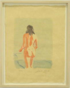SET OF FOUR SEBASTIAN BLANCK FEMALE NUDE PASTELS: SET OF FOUR SEBASTIAN BLANCK (US BORN 1976) FEMALE NUDE PASTELS ON PAPER. Height: 15 & 12 1/2 in. by Width: 11& 9 1/2 in.