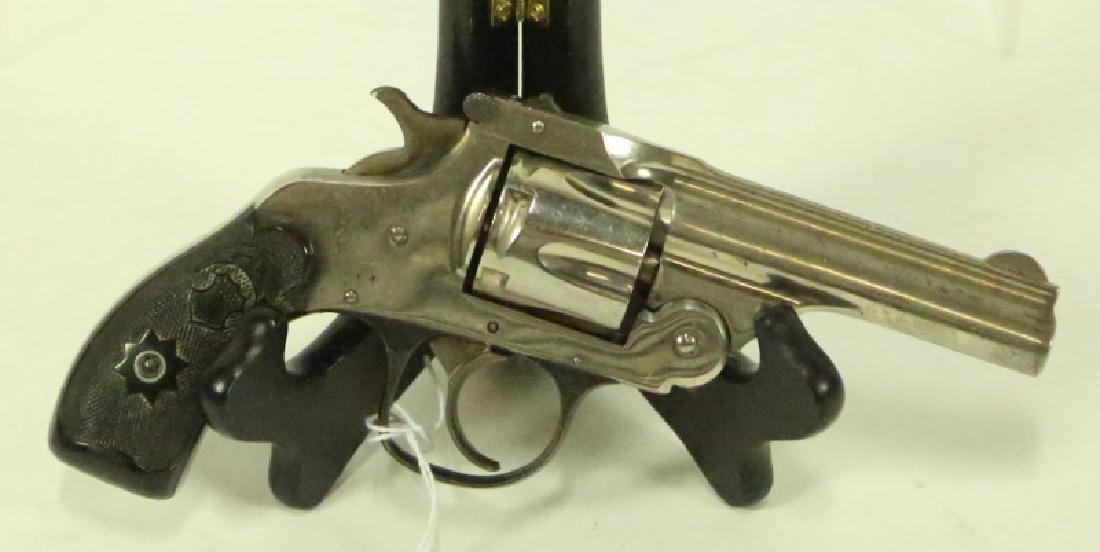 HOPKINS & ALLEN TOP BREAK .32: HOPKINS & ALLEN TOP BREAK .32 EXC BORE ORIGINAL NICKLE FINISH (C&R FIREARM) CALIBER: 32SW SERIAL:G9612