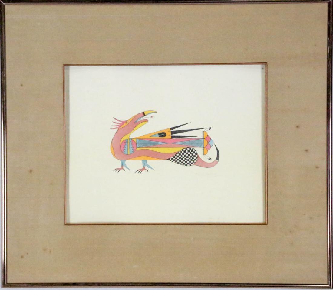 MIGUEL MARTINEZ NATIVE AMERICAN LITHOGRAPH: MIGUEL MARTINEZ NATIVE AMERICAN LITHOGRAPH. Height: 27 & 14 1/2 in. by Width: 31 & 19 in.