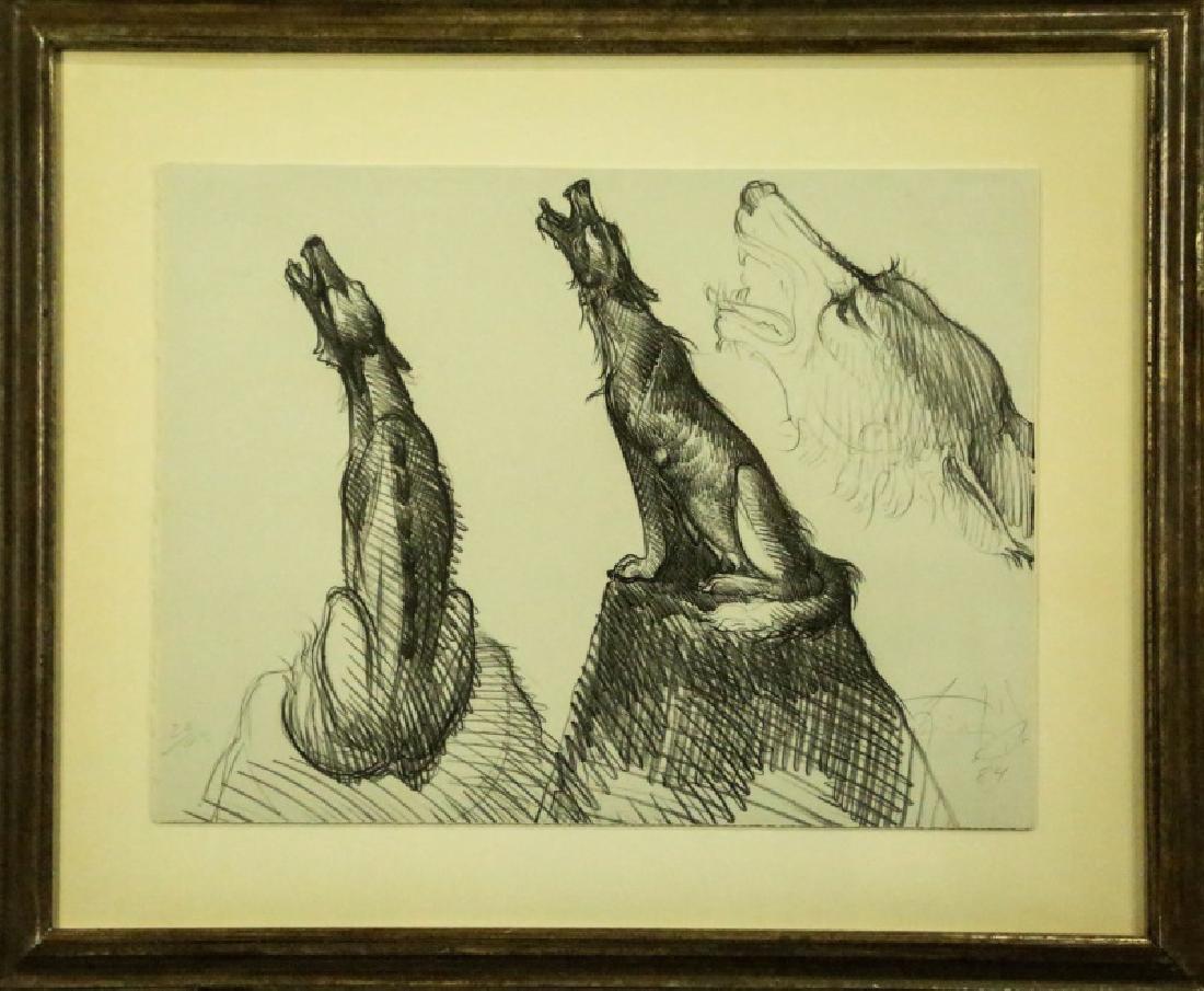 LUIS JIMENEZ "HOWL STUDY" LITHO C. 1984 28/43 (1 of 2)