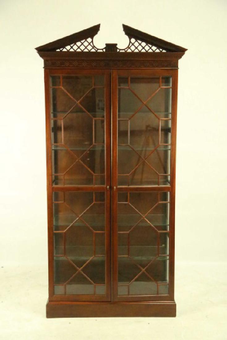 CHIPPENDALE STYLE MAHOGANY DISPLAY CABINET (1 of 2)