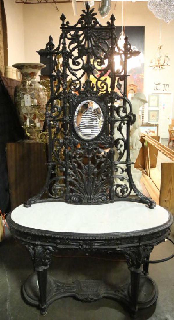 19th CENTURY WROUGHT IRON HALL TREE (1 of 5)