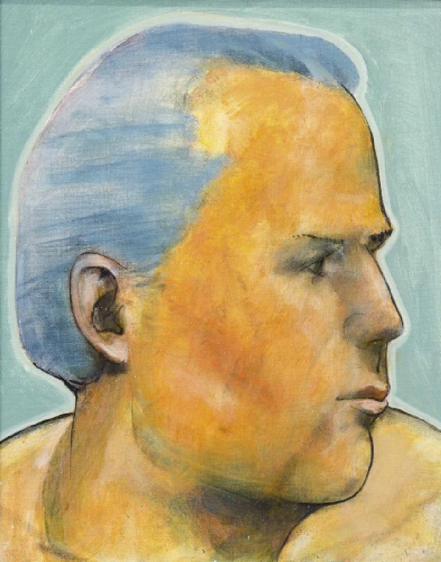 PATRICK PALMER ABSTRACT PORTRAIT ACRYLIC ON CANVAS (1 of 2)