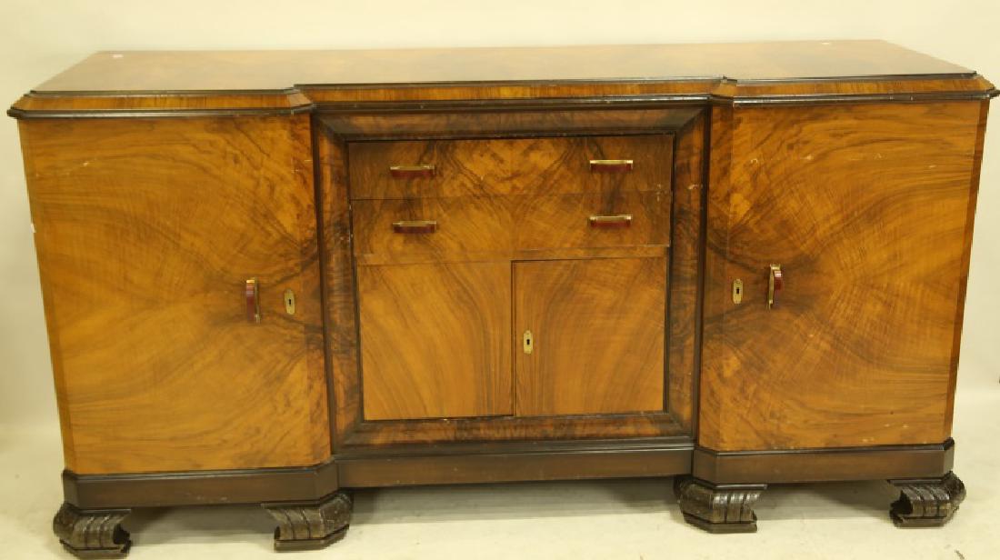 1940's ART DECO WALNUT BUFFET (1 of 6)