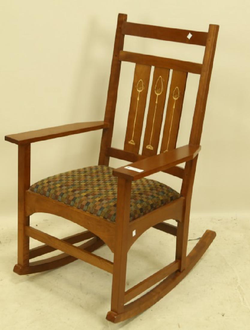 STICKLEY ARTS & CRAFTS STYLE ROCKING CHAIR (1 of 2)