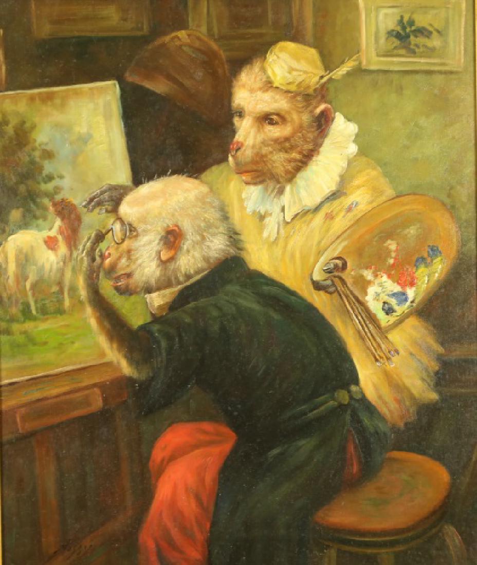 MONKEY CONNOSSEUR & ARTIST ACRYLIC ON CANVAS (1 of 2)