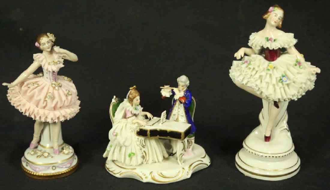 THREE EARLY 20th CENTURY GERMAN PORCELAIN FIGURES (1 of 2)