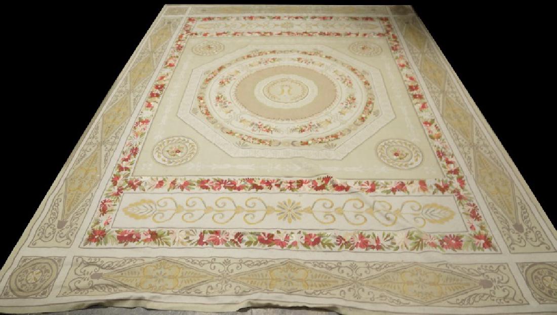 HAND LOOMED AUBUSSSON RUG (1 of 4)