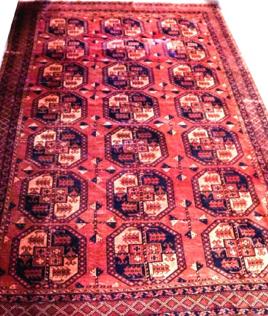 ANTIQUE HAND KNOTTED BOKHARA RUG (1 of 4)