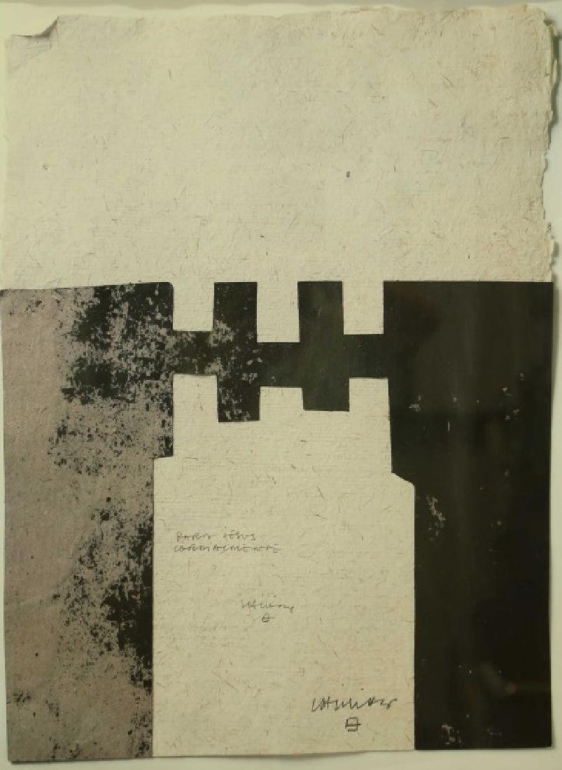EDUARDO CHILLIDA PHOTO PRINT, DEDICATED TO MOROLES (1 of 3)