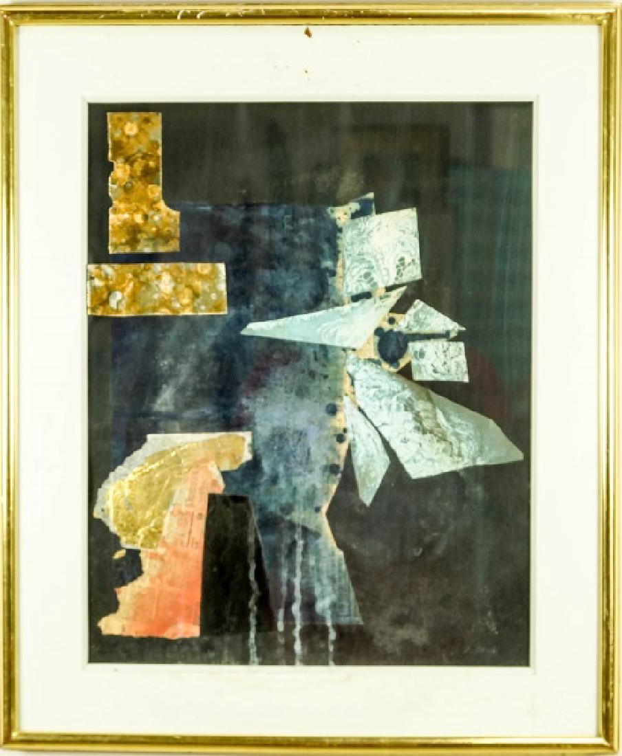 DOROTHY HOOD "LACE AND GOLD LEAF" COLLAGE/WORK (1 of 2)