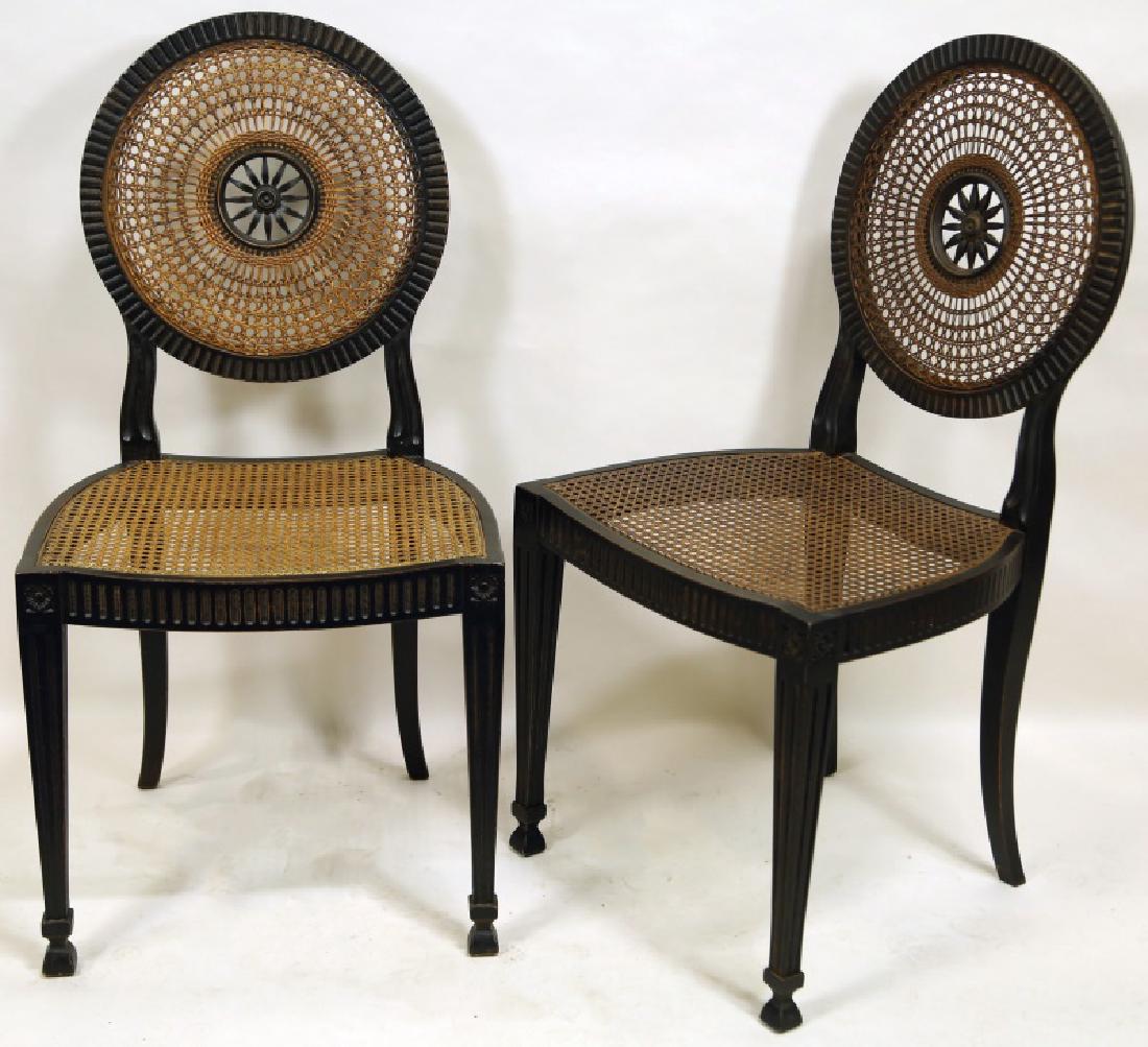 PAIR OF MINTON SPIDELL HEPPLEWHITE SIDE CHAIRS (1 of 3)