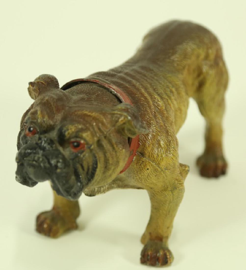VINTAGE PAINTED METAL BULLDOG FIGURE (1 of 3)