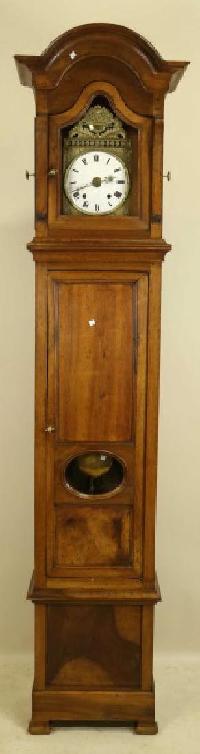 19th CENTURY FRENCH CHERRY GRANDFATHER CLOCK (1 of 6)