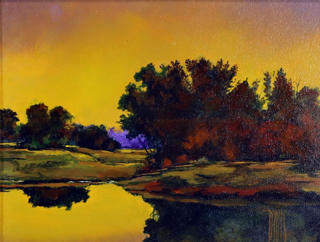 BETS DAVIS "UNEXPECTED RADIANCE" ORIGINAL ACRYLIC: BETS DAVIS "UNEXPECTED RADIANCE" ORIGINAL ACRYLIC ON CANVAS PAINTING. Height: 17 & 10 1/2 in. by Width: 20 & 13 1/2 in.