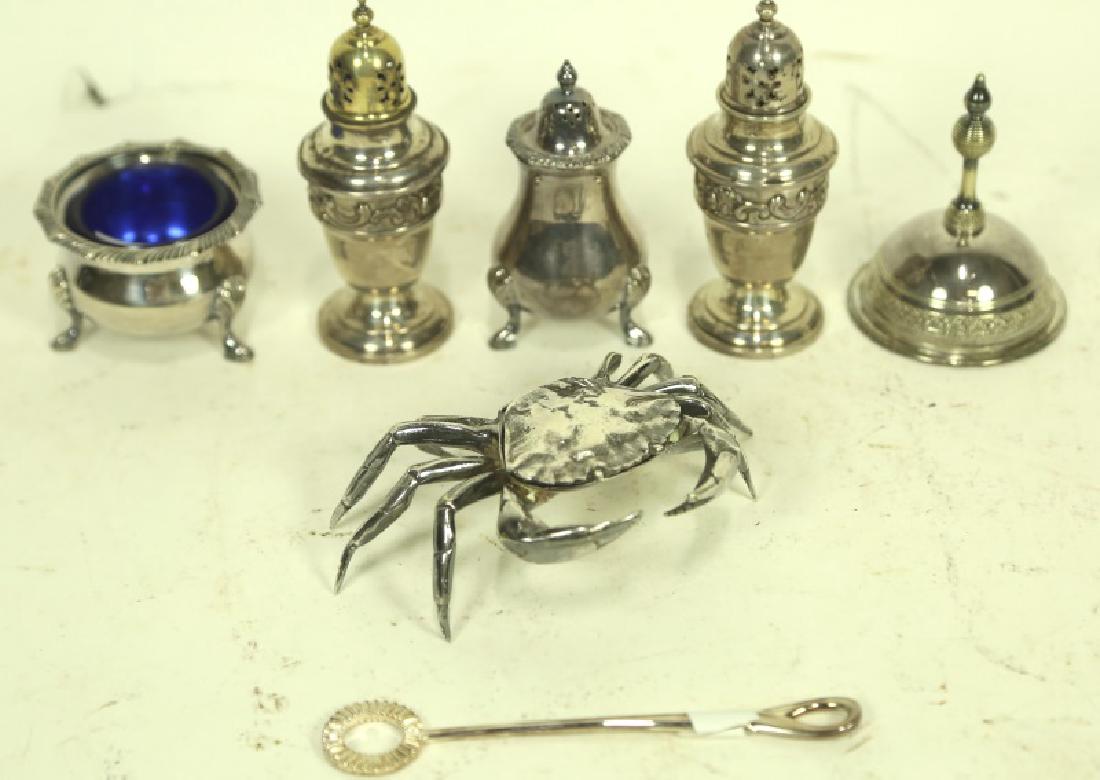 MIXED LOT OF SEVEN STERLING & SILVER PLATED PIECES (1 of 2)