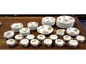 12 place setting Johnson Brothers china, pattern is