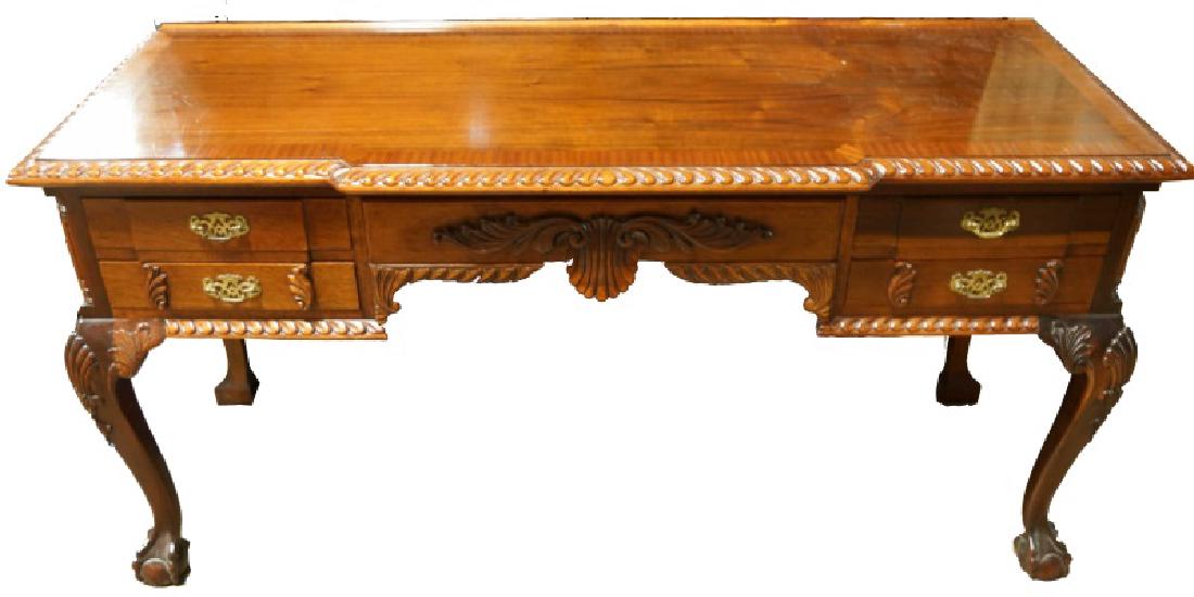 Mahogany Chippendale Style Desk On Ball Claw Jan 06 2018