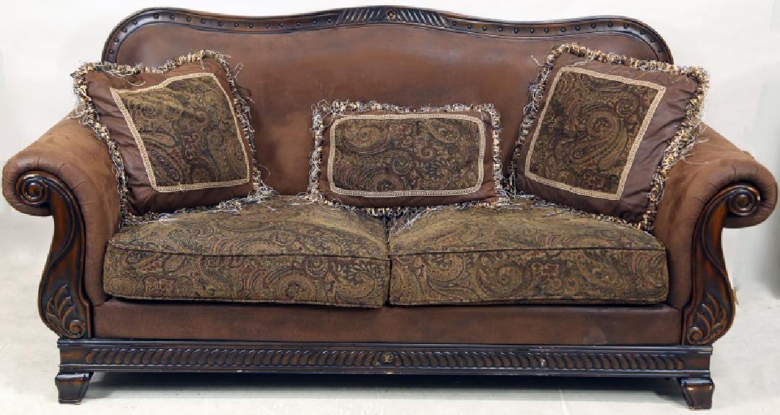 ULTRA SUEDE UPHOLSTERED SOFA (1 of 2)