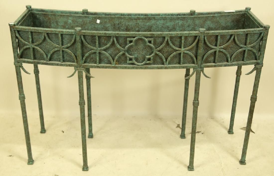 PAIR OF CUSTOM MADE IRON WINDOW PLANTERS (1 of 1)