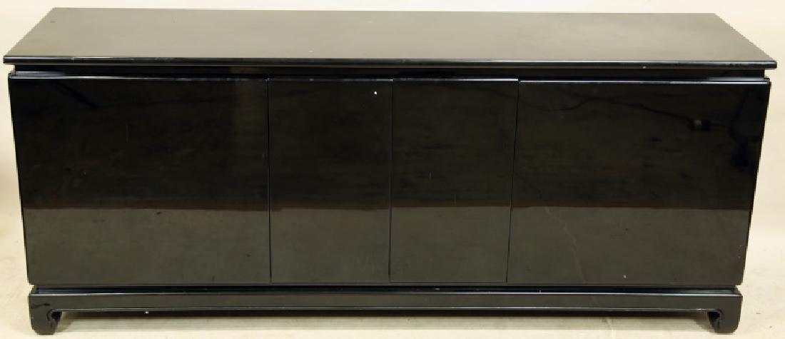 BLACK LACQUERED MID CENTURY MODERN SIDEBOARD (1 of 5)