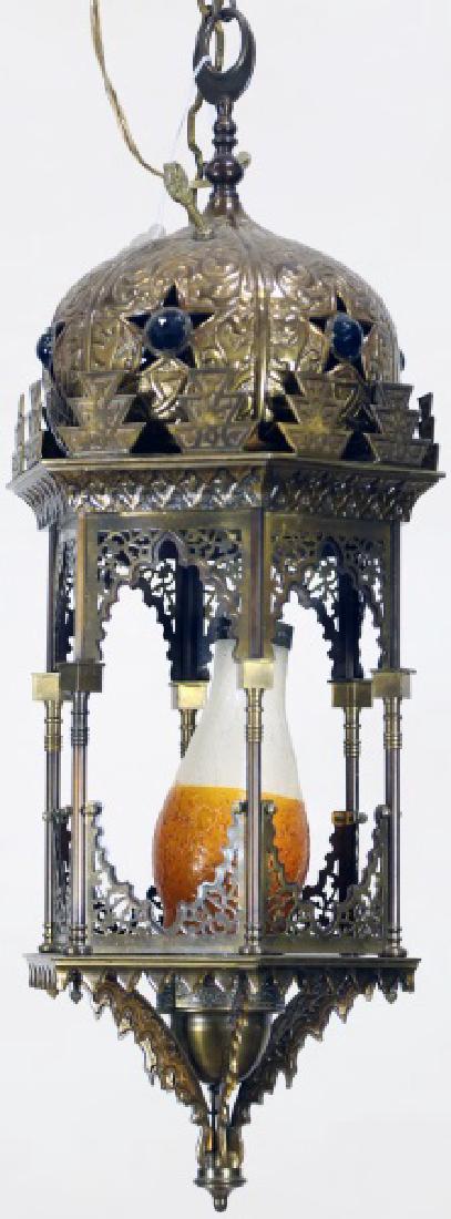 MOORISH HANGING BRASS LANTERN (1 of 2)