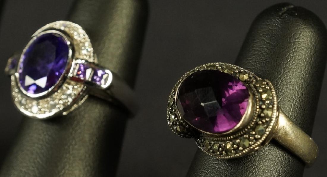 LOT OF TWO LADIES .925 STERLING SILVER RINGS (1 of 3)